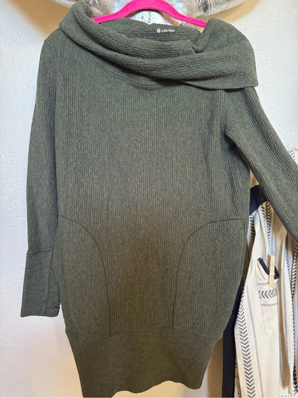 Lululemon Along the Way Dress Heathered Dark Olive